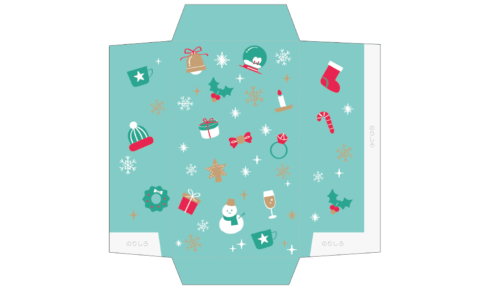 キラキラクリスマスポチ袋 和てんぷ 和てんぷ
